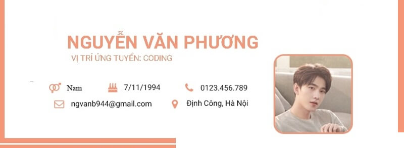Thông tin cá nhân trong CV công nghệ cao