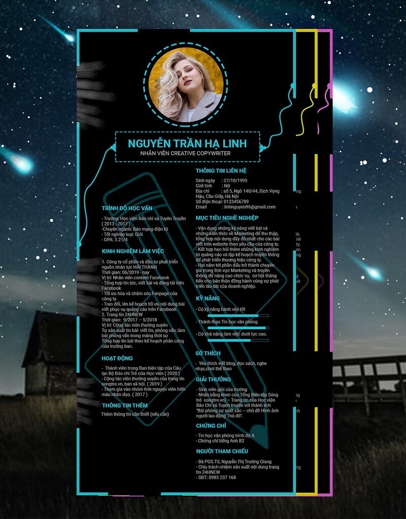 Thông tin cá nhân trong cv freelancer