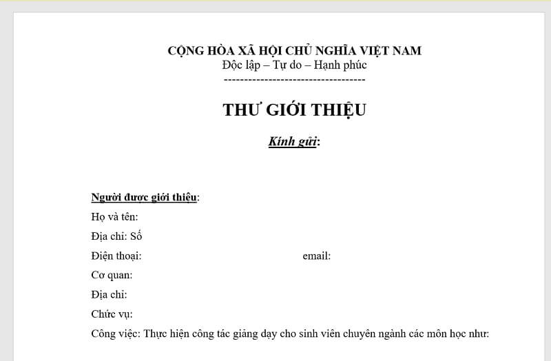 Phương pháp sắp xếp hồ sơ xin việc qua thư giới thiệu