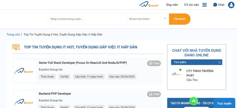 Tìm việc làm IT chất lượng nhất tại địa chỉ nào?