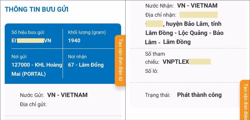 Gọi điện thoại theo số hotline của VNPost để được hỗ trợ