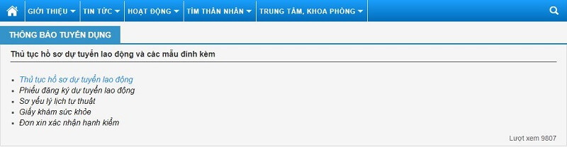 Tải mẫu phiếu đăng ký dự tuyển lao động