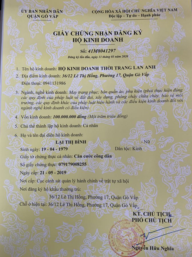 Hình ảnh 1 - Hộ Kinh Doanh Thời Trang Lan Anh