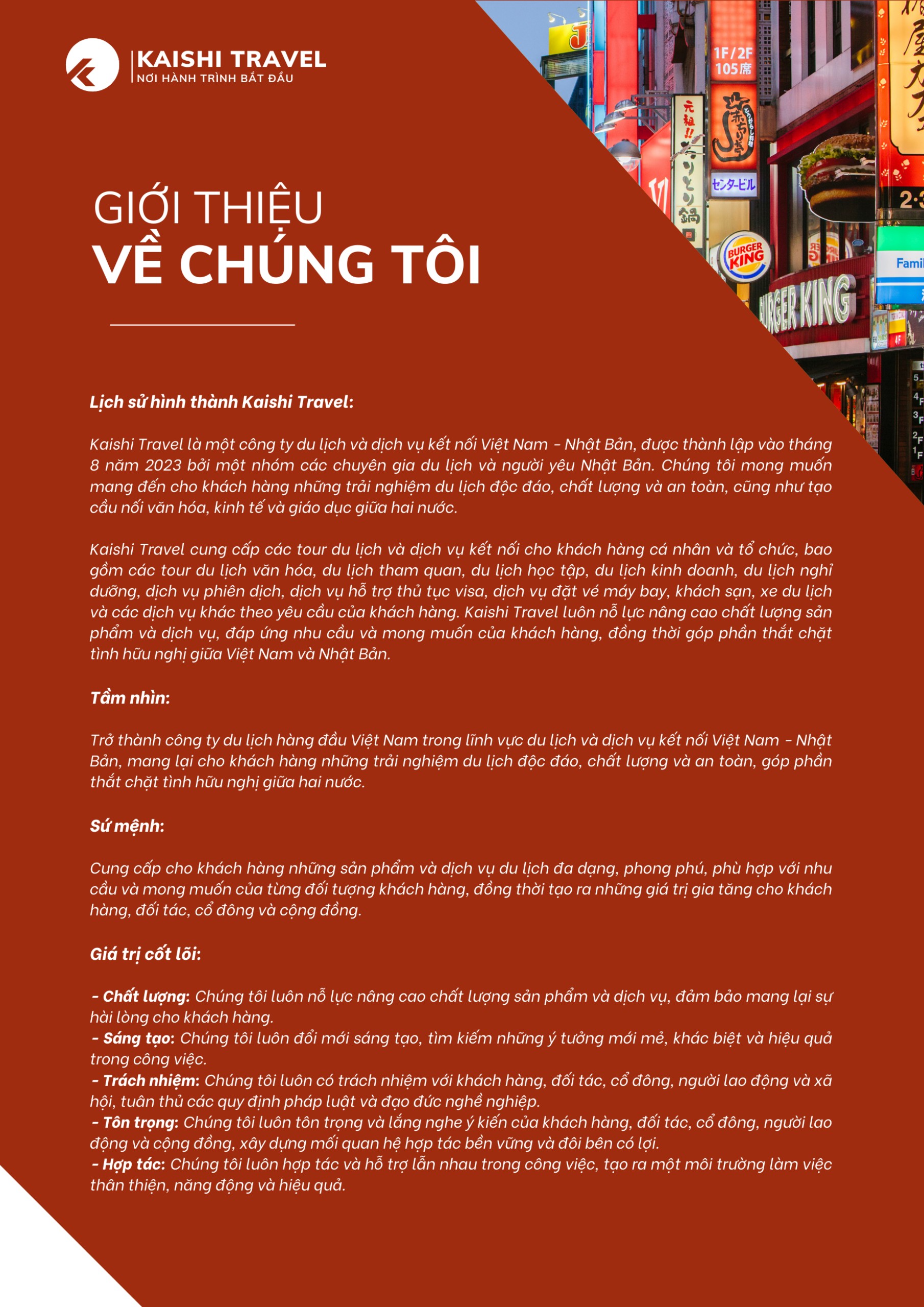 Hình ảnh 1 - Công Ty Cổ Phần Thương Mại Và Dịch Vụ Kaishi