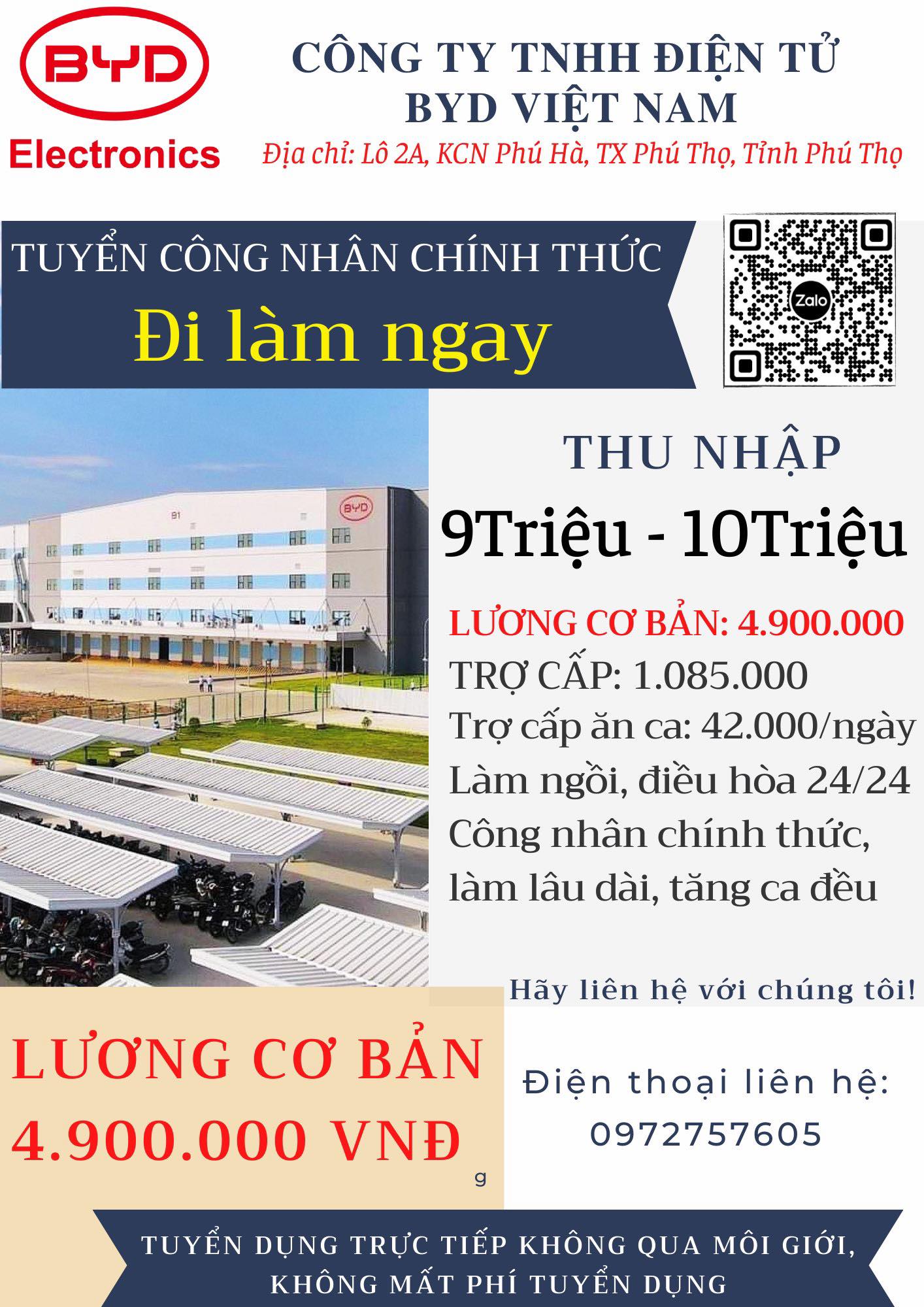 Hình ảnh 1 - Công Ty Điện Tử Byd Việt Nam