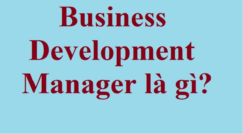 Đi tìm hiểu Business Development Manager là gì?
