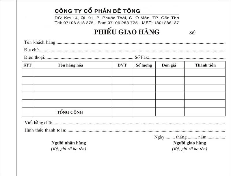 Download mẫu biên bản giao nhận hàng hóa - Cập nhật mới nhất!