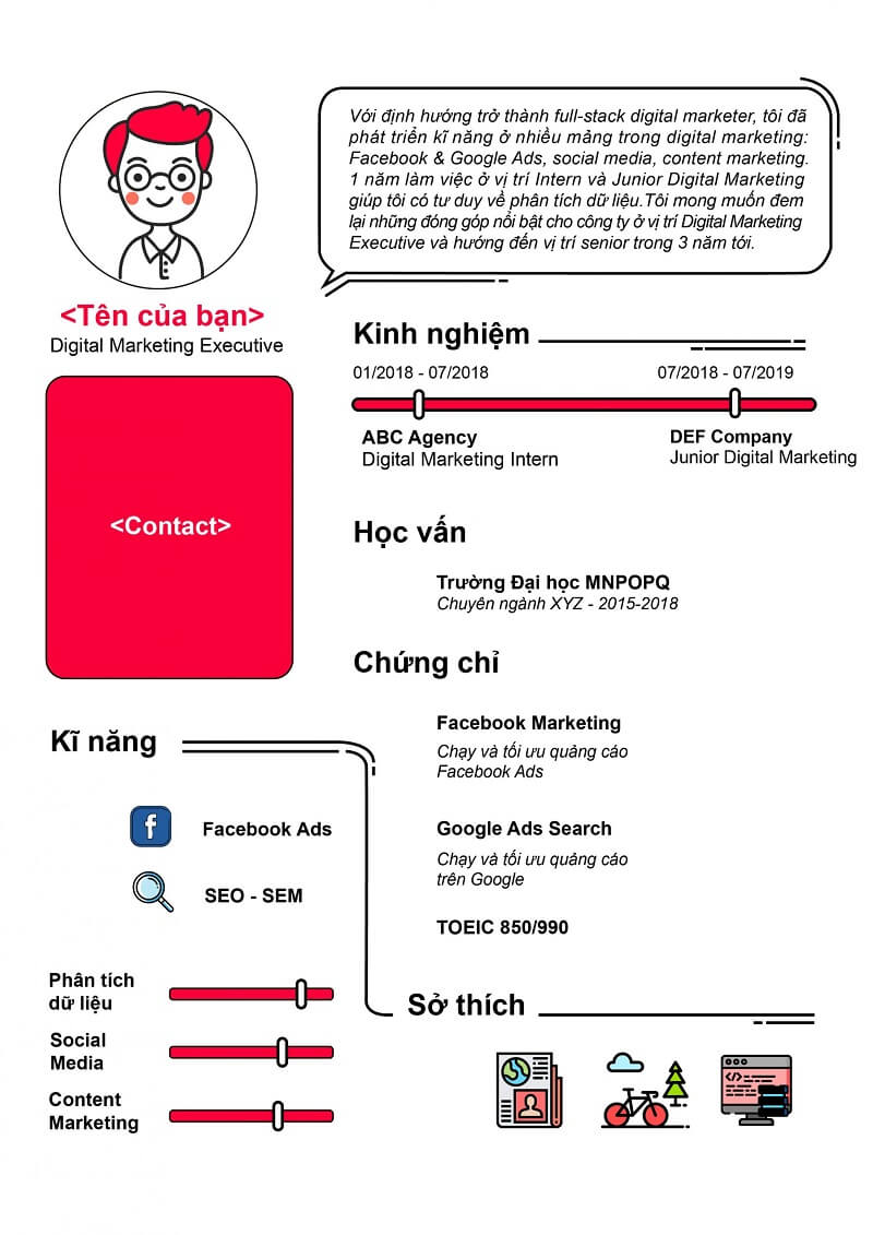 Hướng dẫn chi tiết cách viết CV Digital Marketing dành cho ứng viên