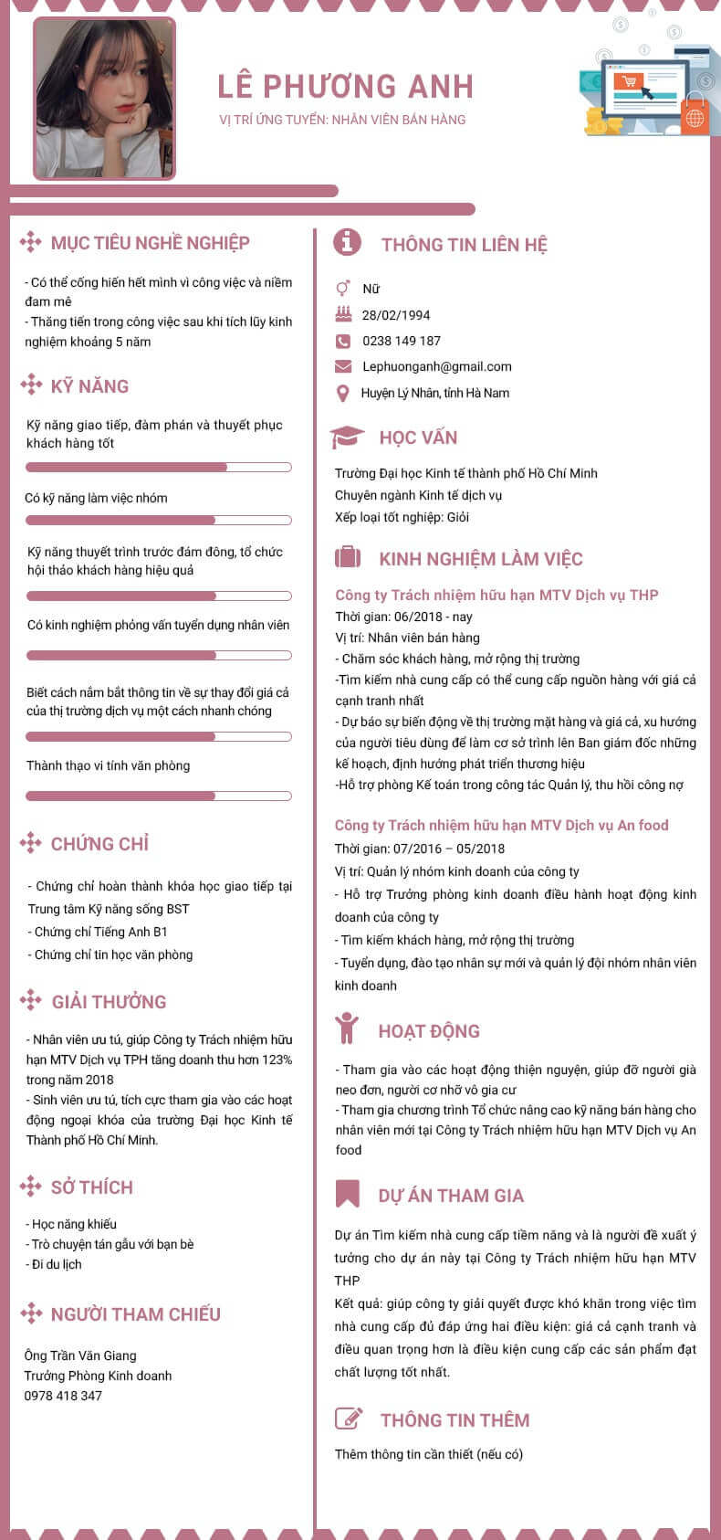 Bí quyết viết mẫu CV nhân viên bán hàng thời trang chuẩn chỉnh