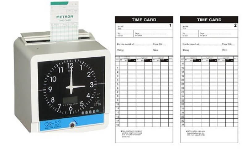 Hướng dẫn cách chỉnh giờ trên máy chấm công thẻ giấy