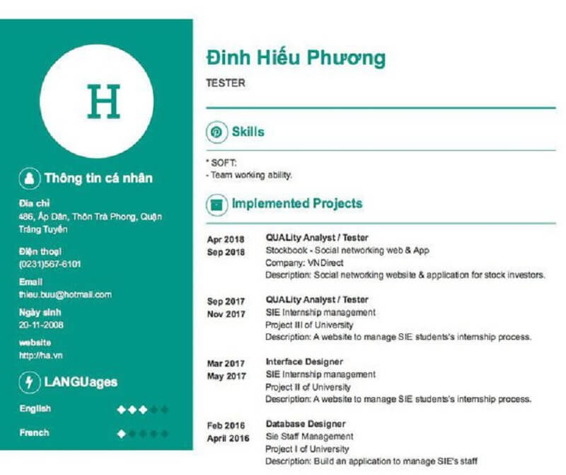 Gợi ý làm CV tester tiếng anh ấn tượng thu hút nhà tuyển dụng