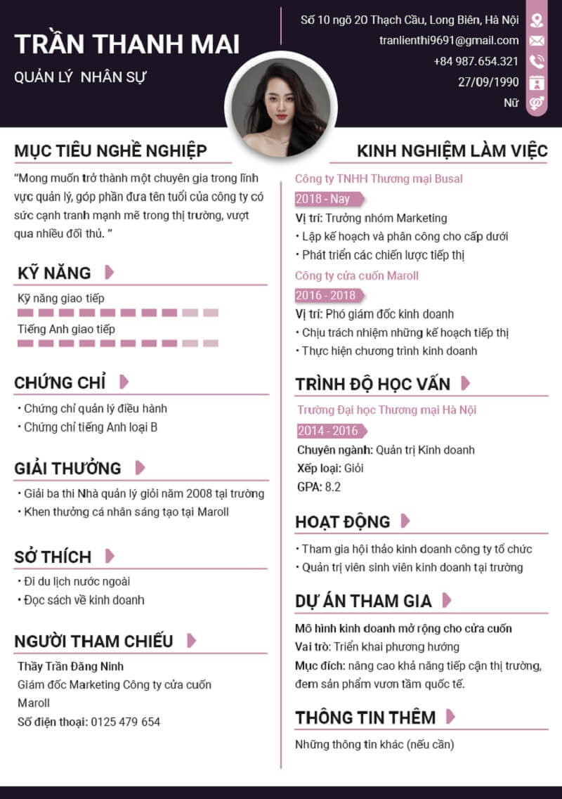 Mẫu CV hành chính văn phòng – Cách thức giúp nổi bật ở vòng phỏng vấn