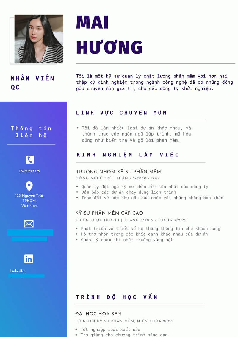 Khám phá cách thức tạo mẫu CV xin việc QC chất lượng và hiệu quả