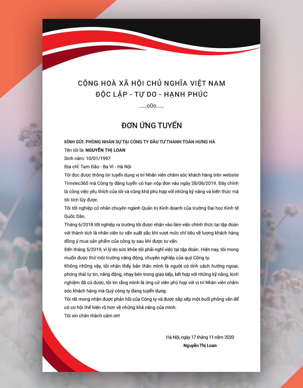 Chăm sóc khách hàng 01