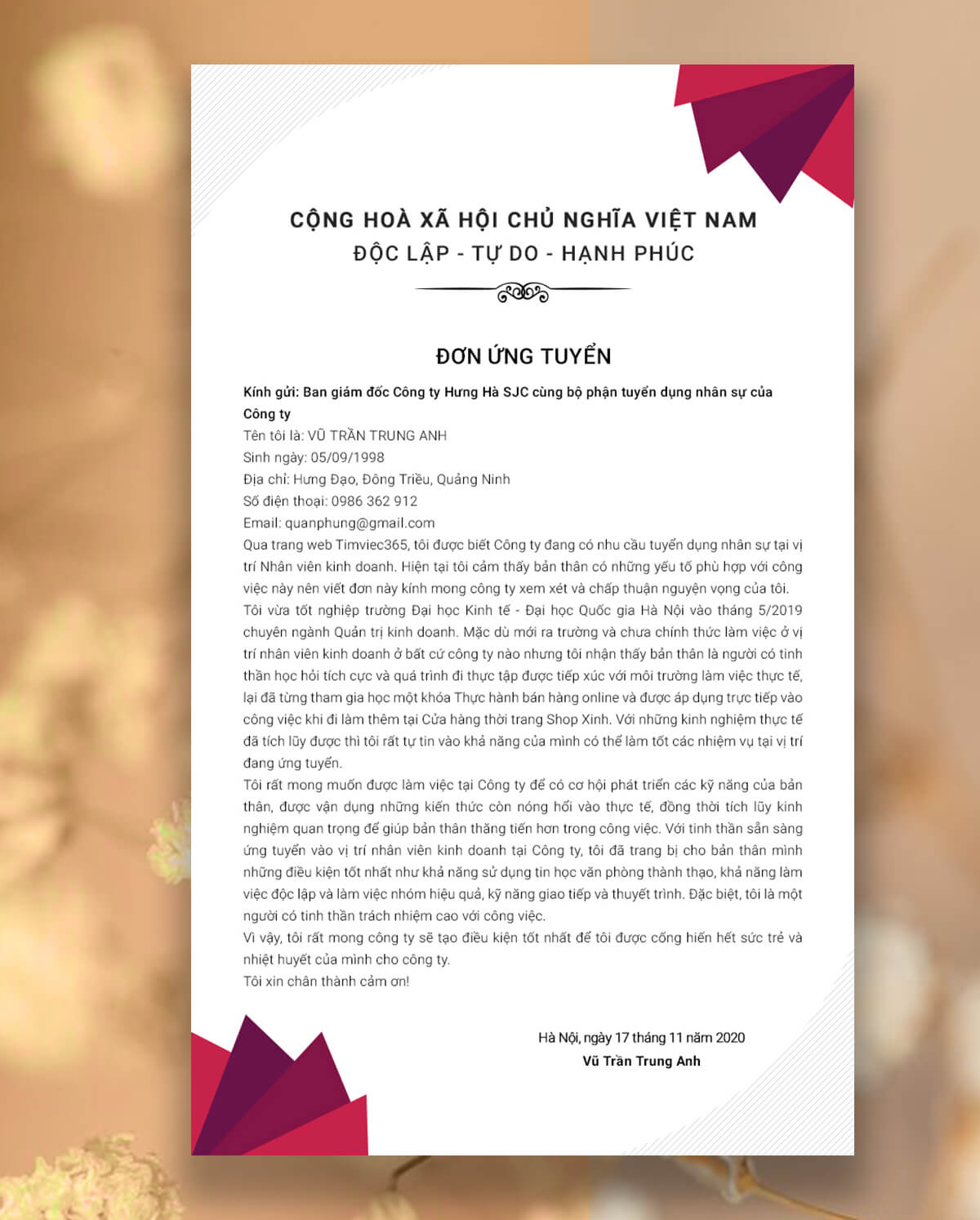 Sinh viên mới ra trường 06