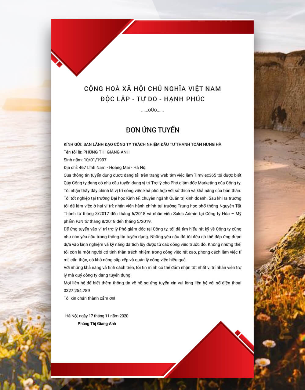 Thư ký - Trợ lý 01 Thư ký - Trợ lý 01