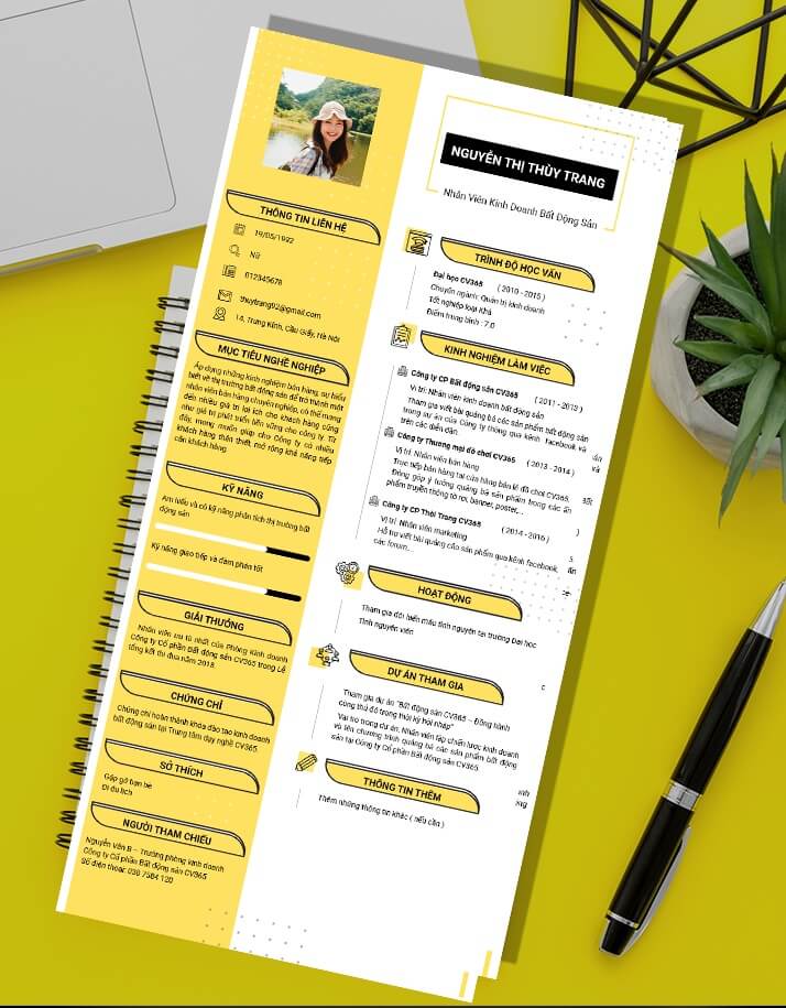 Mẫu CV xin việc Bất động sản