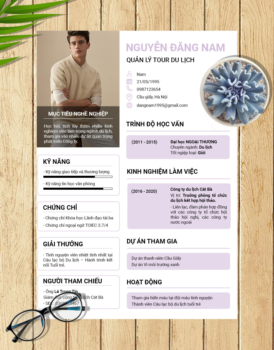 Mẫu CV Du lịch 14