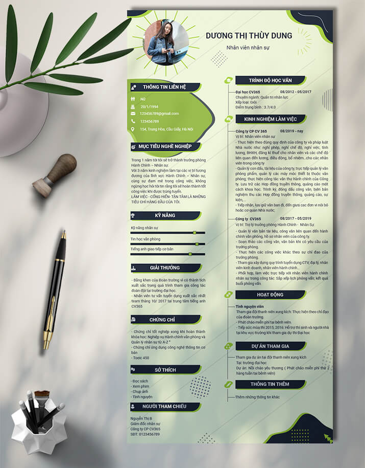 CV Hành chính nhân sự 10 CV Hành chính nhân sự 10