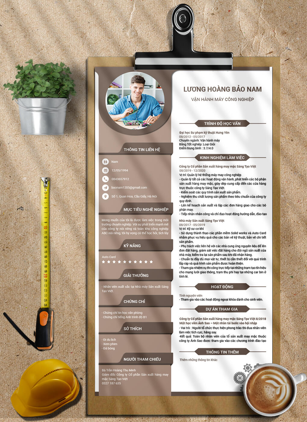 Mẫu CV Khu chế xuất - khu công nghiệp 01