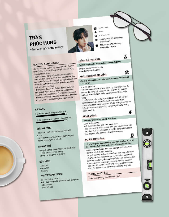 Mẫu CV Khu chế xuất - khu công nghiệp 02