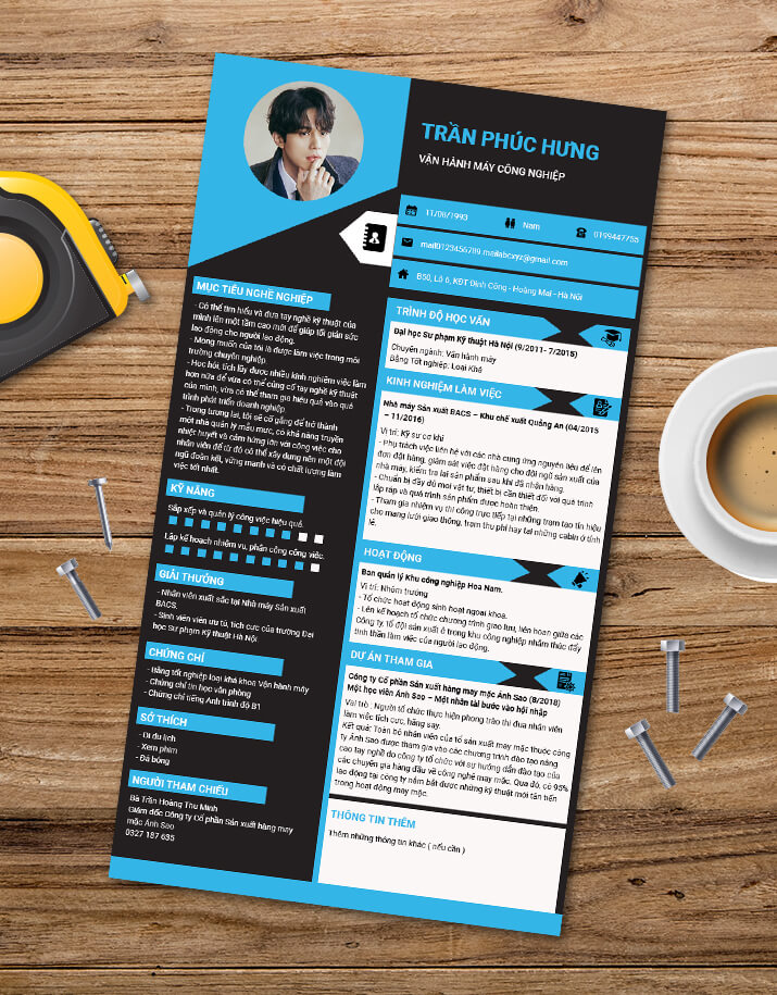 Mẫu CV Khu chế xuất - khu công nghiệp 03