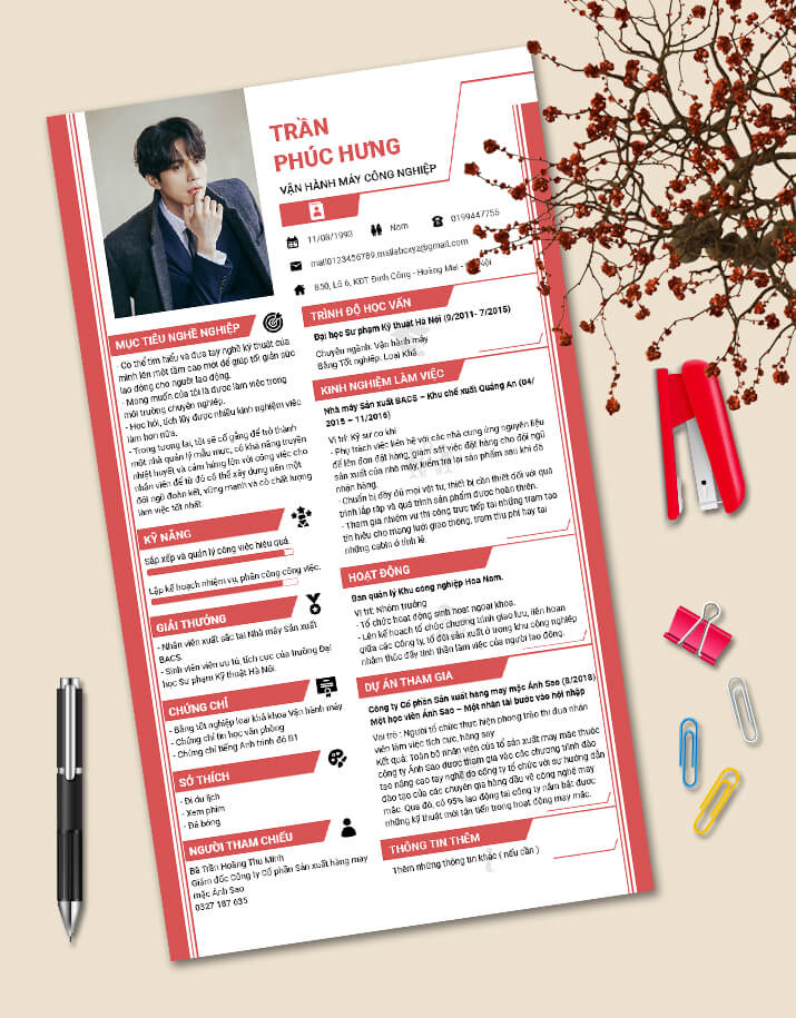 Mẫu CV Khu chế xuất - khu công nghiệp 05