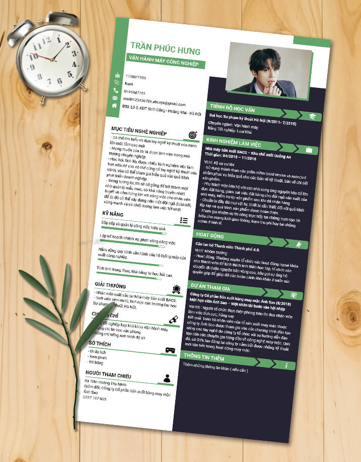 Mẫu CV Khu chế xuất - khu công nghiệp