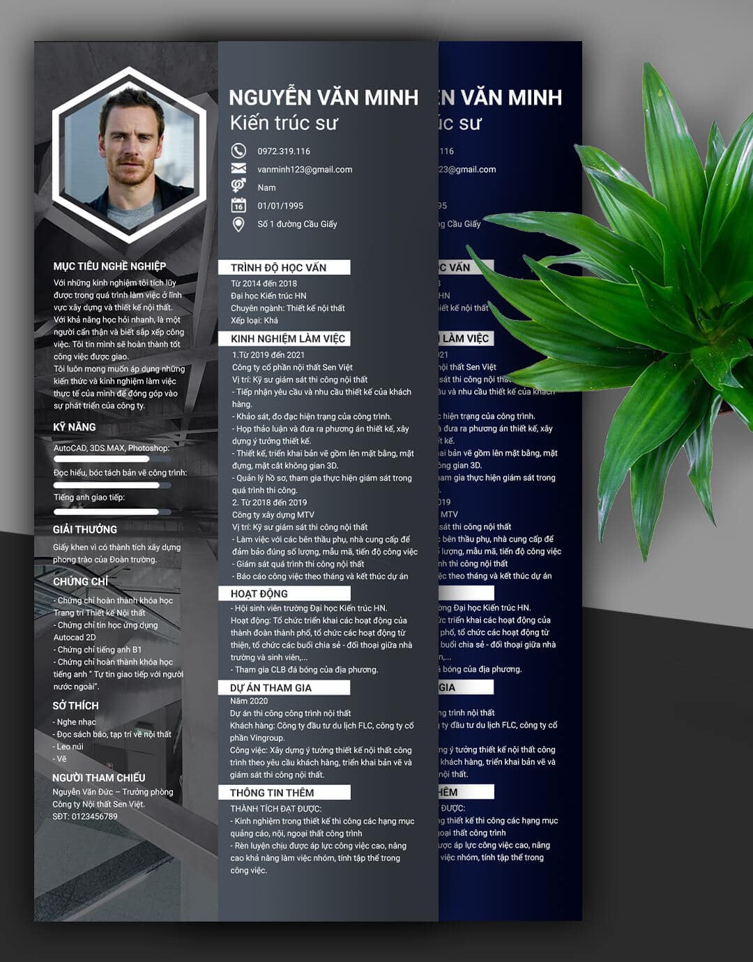 Mẫu CV ngành Kiến trúc 12 Mẫu CV ngành Kiến trúc 12