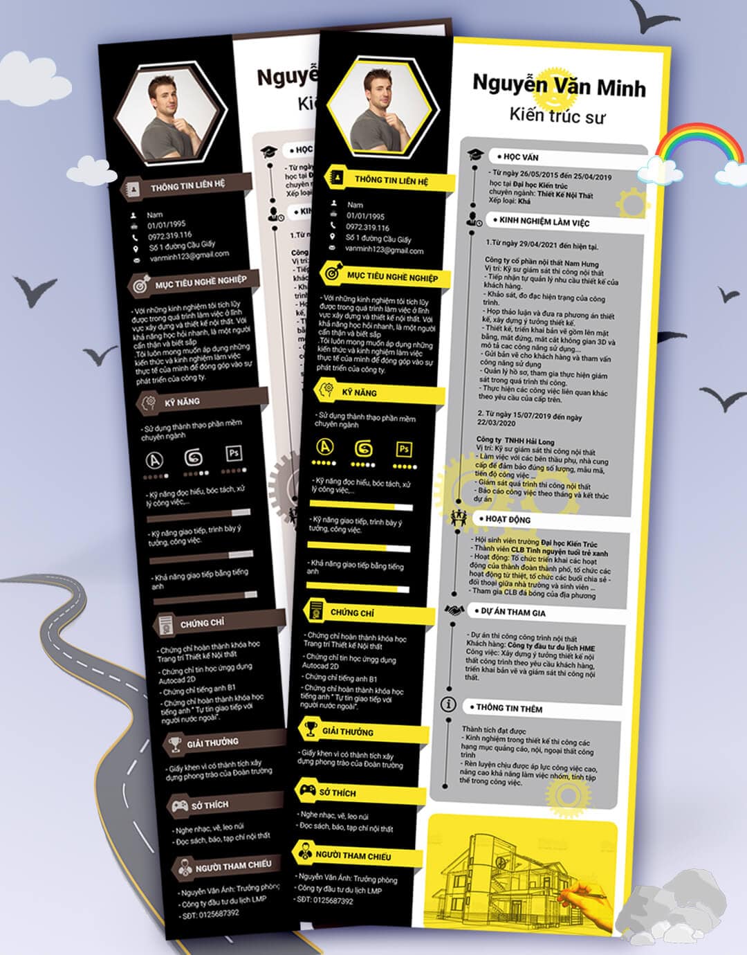 Mẫu CV ngành Kiến trúc 13 Mẫu CV ngành Kiến trúc 13