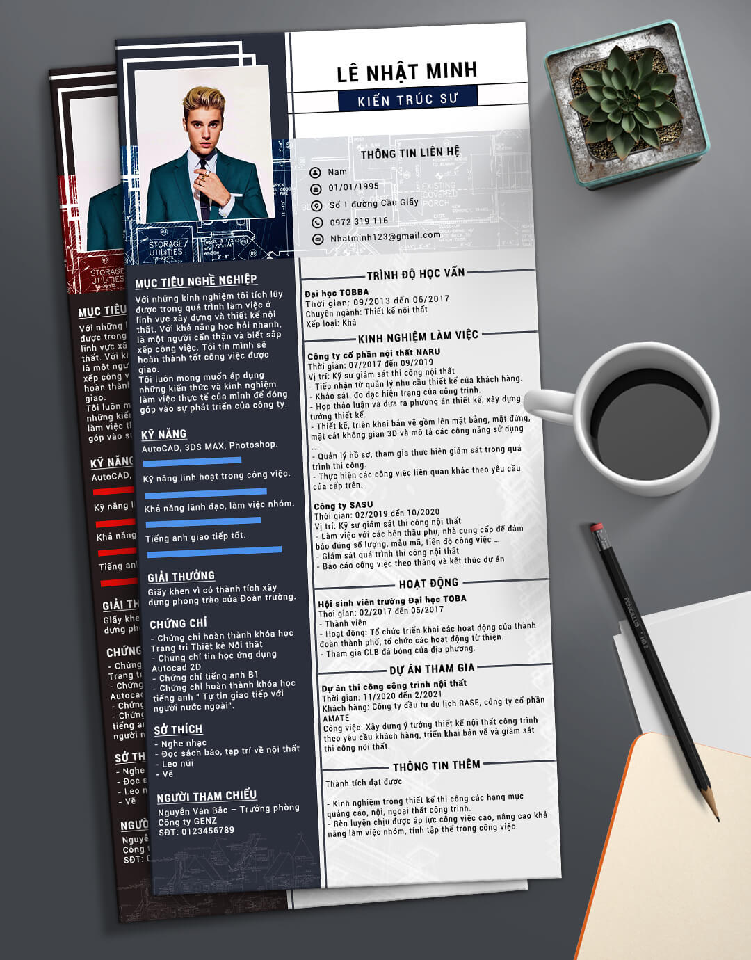 Mẫu CV ngành Kiến trúc 17 Mẫu CV ngành Kiến trúc 17