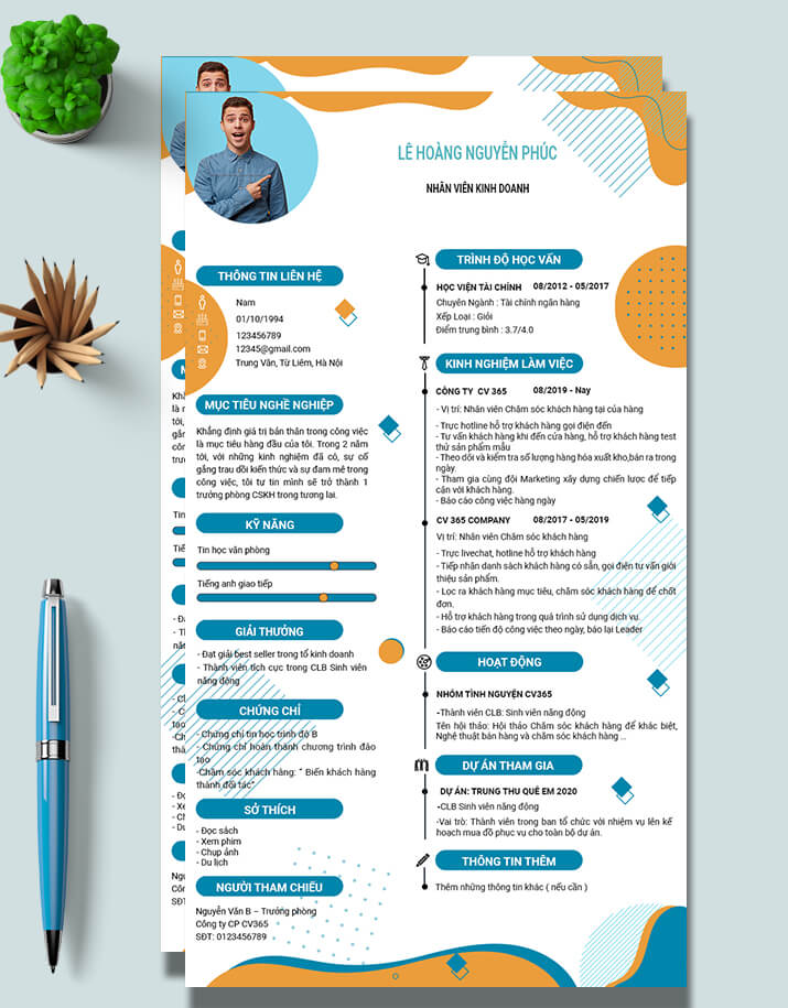 Mẫu CV Kinh doanh 09