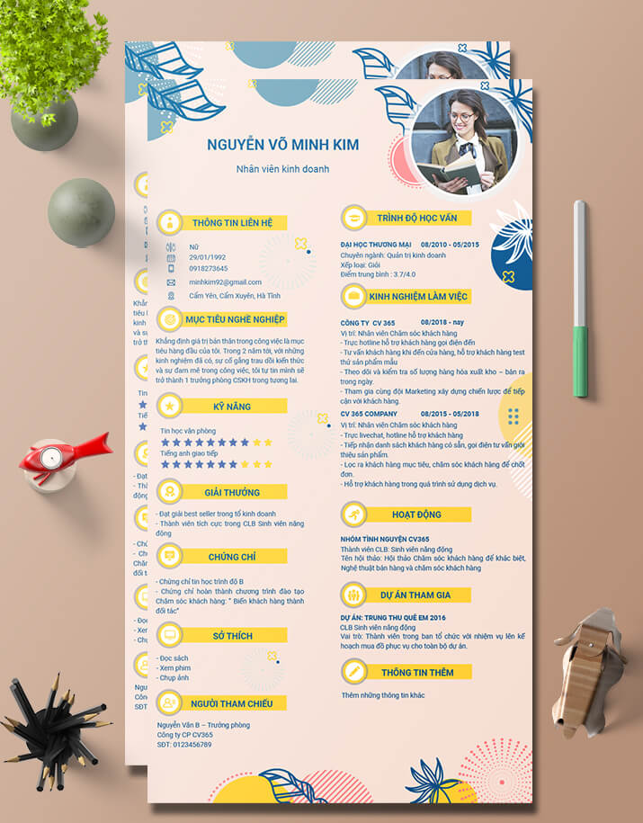 Mẫu CV Kinh doanh 11