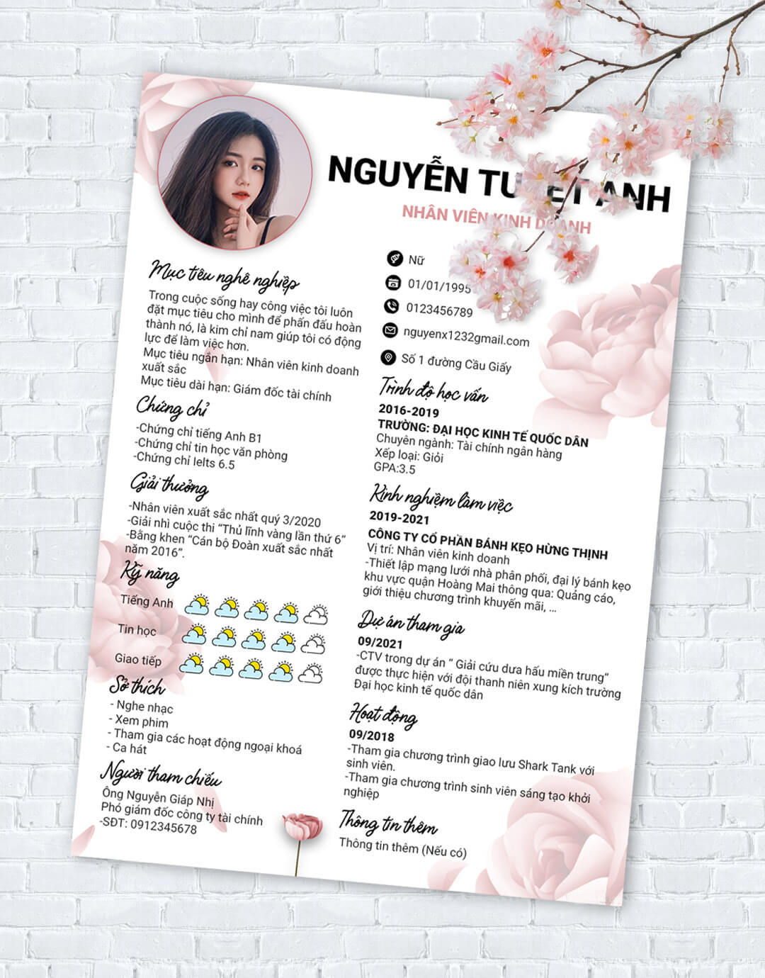 Mẫu CV Kinh doanh 14