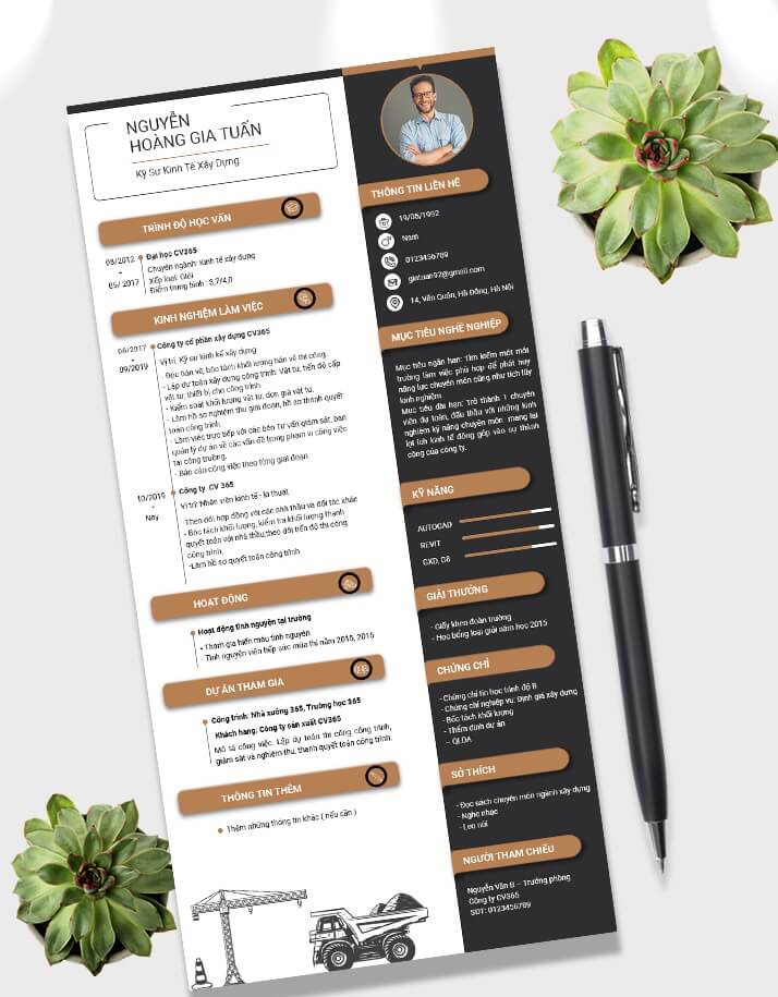 Mẫu CV Kỹ sư Xây Dựng