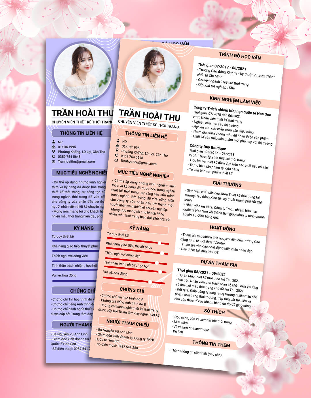 Mẫu CV Mỹ Phẩm - Thời Trang - 07