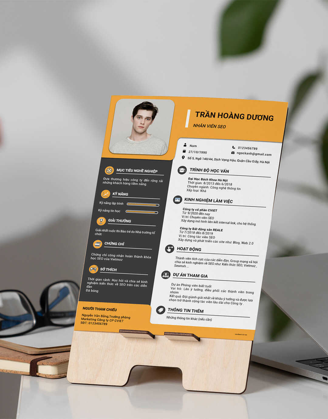 Mẫu CV SEO Website 04