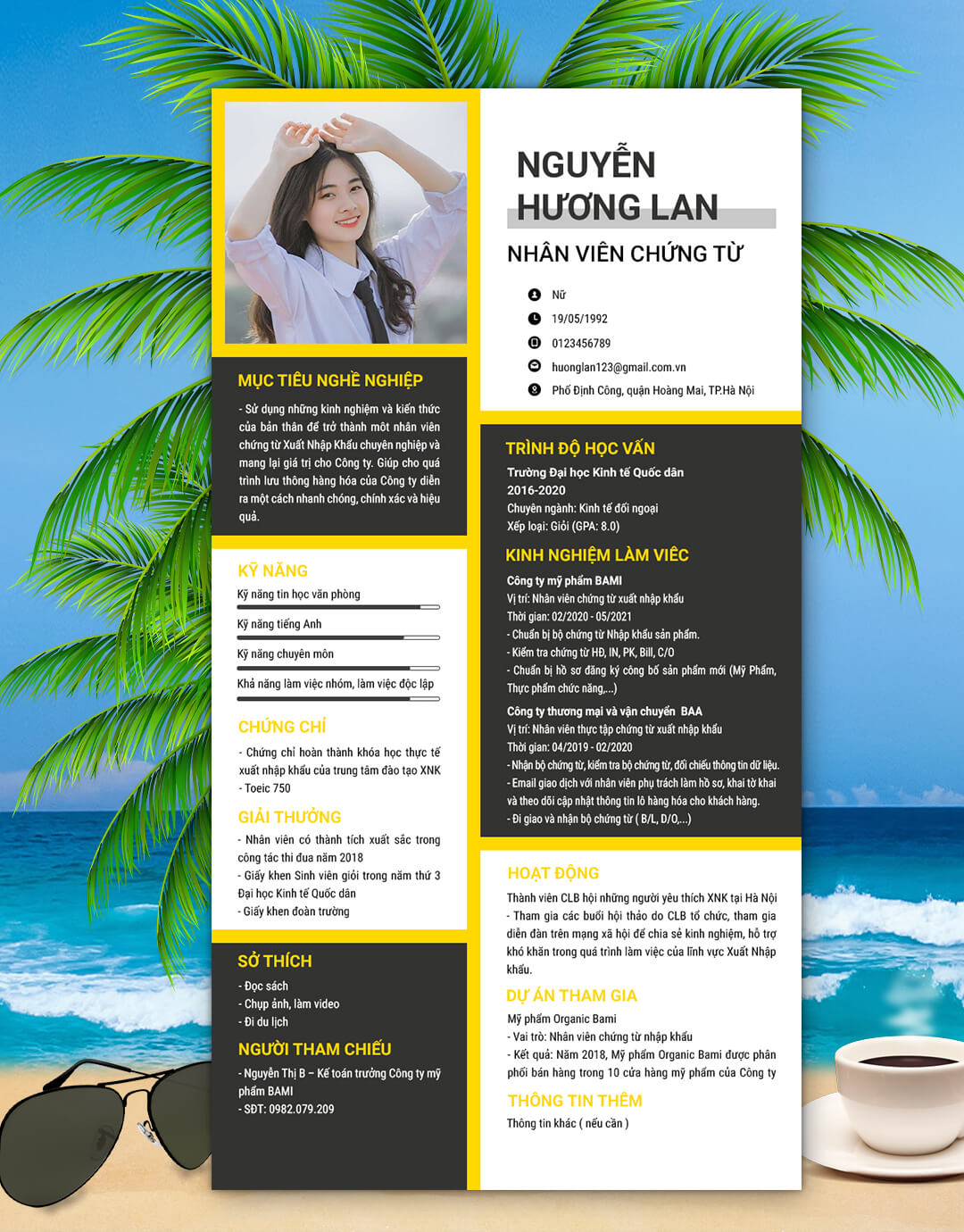 CV Xuất nhập khẩu 10